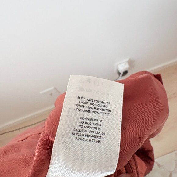 Aritzia Wilfred Ecoulement Jumpsuit Tie Back Brown Rust Size 8 - Picture 8 of 8